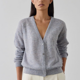 Laing Fine Alpaca Cardigan - Heather