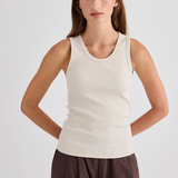 Laing June Ribbed Tank - Vanilla
