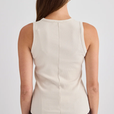 Laing June Ribbed Tank - Vanilla