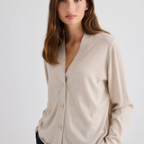 Laing Liv V-Neck Cardigan - Sand