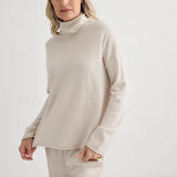 Laing Mara Cashmere Funnel Neck - Oyster