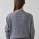 Laing Merino V-Neck Cardigan - Grey Marle
