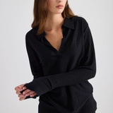 Laing Noa Cashmere Polo - Black
