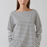 Laing Striped Long Sleeve T-Shirt - Ecru
