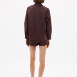 LMND Chiara Long Sleeve Shirt - Chocolate