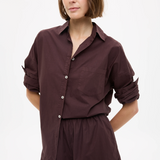 LMND Chiara Long Sleeve Shirt - Chocolate
