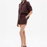 LMND Chiara Long Sleeve Shirt - Chocolate