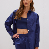 LMND Chiara Long Sleeve Shirt Classic - Navy