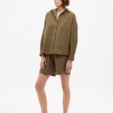 LMND Chiara Long Sleeve Shirt - Dark Olive