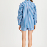 LMND Chiara Long Sleeve Shirt Multi Stripe - Real Teal/Spicy Orange/Blue