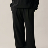 Longform Women's Wide Leg Merino Pant - Black