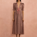 Lovaan Boehm Midi Dress - Fuschia Rose