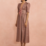 Lovaan Boehm Midi Dress - Fuschia Rose