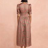 Lovaan Boehm Midi Dress - Fuschia Rose