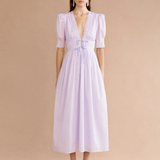 Lovaan Boehm Midi Dress - Lilac Floral