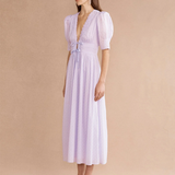 Lovaan Boehm Midi Dress - Lilac Floral