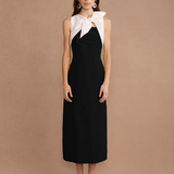 Lovaan Charlotte Midi Dress - Black