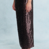 Lovaan Harlow Midi Skirt - Cherry Sequin