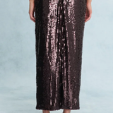 Lovaan Harlow Midi Skirt - Cherry Sequin