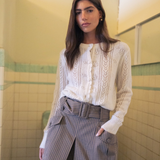 Lovaan Lucy Antique Cardigan - White