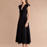 Lovaan Rhia Midi Dress - Black