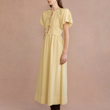 Lovaan Rose Midi Dress - Daffodil Stripe