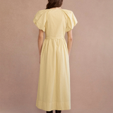 Lovaan Rose Midi Dress - Daffodil Stripe