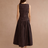 Lovaan Val Midi Dress - Cacao Spot