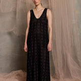 Luxe De Valentina Milazzo Belted Maxi Dress - Black