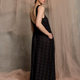Luxe De Valentina Milazzo Belted Maxi Dress - Black