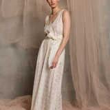 Luxe De Valentina Milazzo Belted Maxi Dress - White