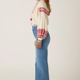 Maison Hotel Antonella Blouse - Red Cranberry