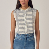 Maison Hotel Irina Sleeveless Blouse - Indigo Poet