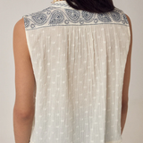 Maison Hotel Irina Sleeveless Blouse - Indigo Poet