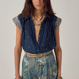 Maison Hotel Karina Sleeveless Shirt - Deep River