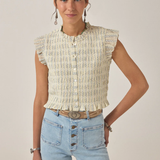 Maison Hotel Omaris Sleeveless Blouser - Cloud Thread