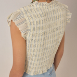 Maison Hotel Omaris Sleeveless Blouser - Cloud Thread