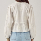 Maison Hotel Salma Blouse - White Magnolia