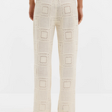 Malina Aleya Wide Crochet Pants - Vanilla