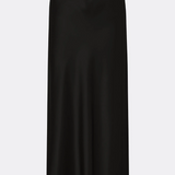Malina Aubree Satin Midi Skirt - Black