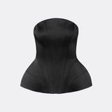 Malina Bellina Sculpted Corset Top - Black