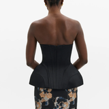 Malina Bellina Sculpted Corset Top - Black