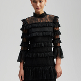 Malina Carmine Maxi Dress - Black