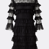 Malina Carmine Mini Dress - Black