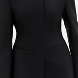 Malina Carol Fitted Round Neck Blazer - Black