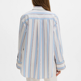 Malina Classic Poplin Shirt - Sky Blue Stripe