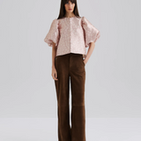 Malina Cleo Blouse - Beige Leo