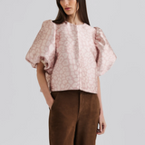 Malina Cleo Blouse - Beige Leo