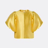 Malina Cleo Puff-Sleeve Satin Blouse - Mango
