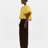 Malina Cleo Puff-Sleeve Satin Blouse - Mango